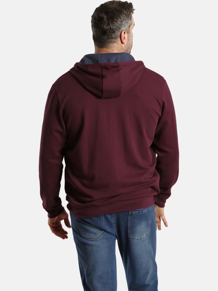 Charles Colby Sweatjacke DUKE PATRICKS in dunkelrot günstig kaufen