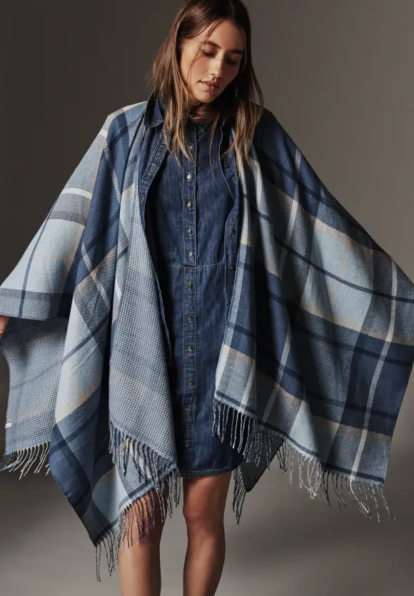 CECIL Kariertes Doubleface Cape