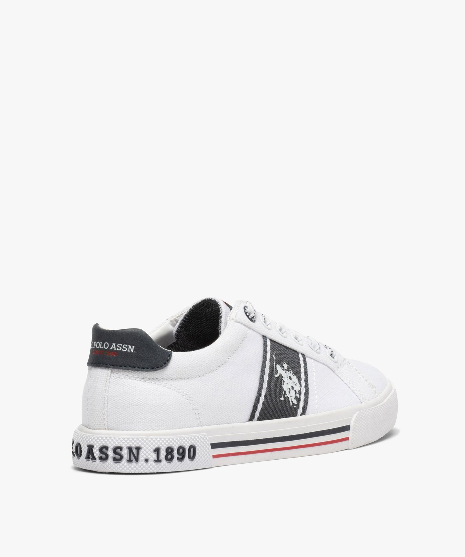 Baskets Garçon en toile bicolores – US Polo Assn blanc | GEMO