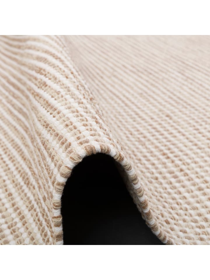 Pergamon Baumwolle Natur Kelim Teppich Sandy Modern in Beige günstig kaufen