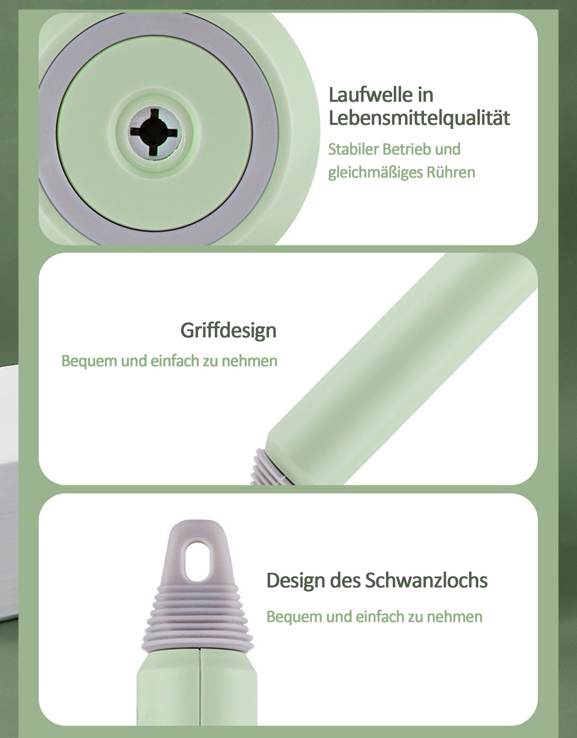 KUGI Stabmixer Lebensmittelmischer Elektrischer Schneebesen Eiermischer, Pfannkuchenmischer Mischmaschine