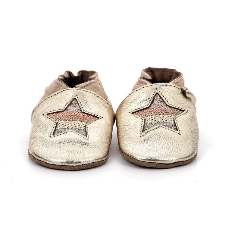 Chaussons cuir tannage vegetal Star Stripe
