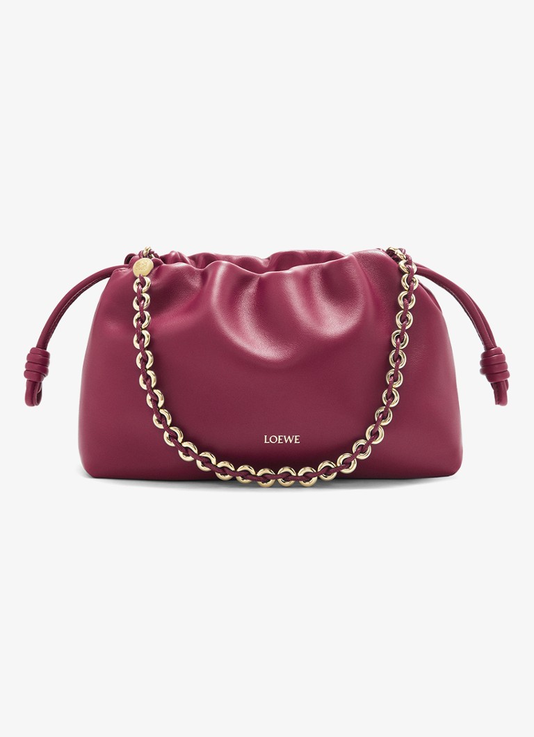 Geantă LOEWE Flamenco din piele de miel cu curea de umăr.