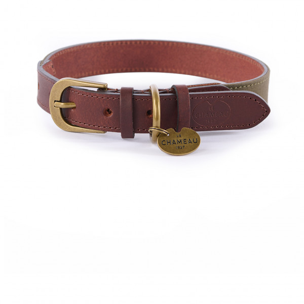 Le Chameau - Waxed Cotton/Leather Dog Collar - Hundezubehör
