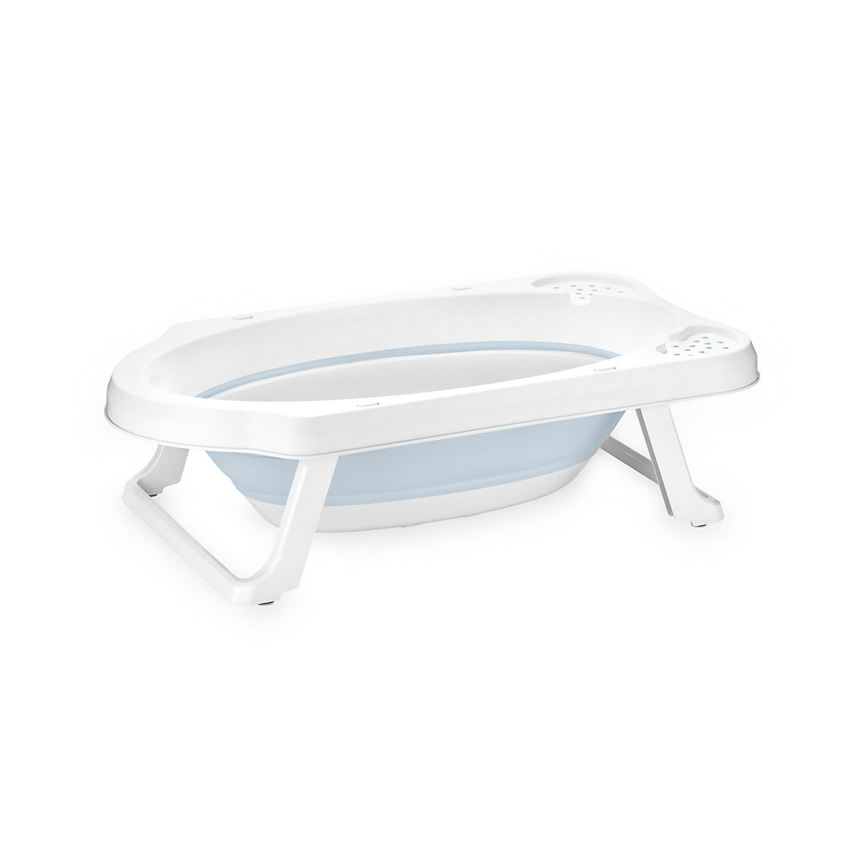 Babybadewanne faltbar 82 cm mit Ablagefächer klappbar Wasserablauf Babybadewannen