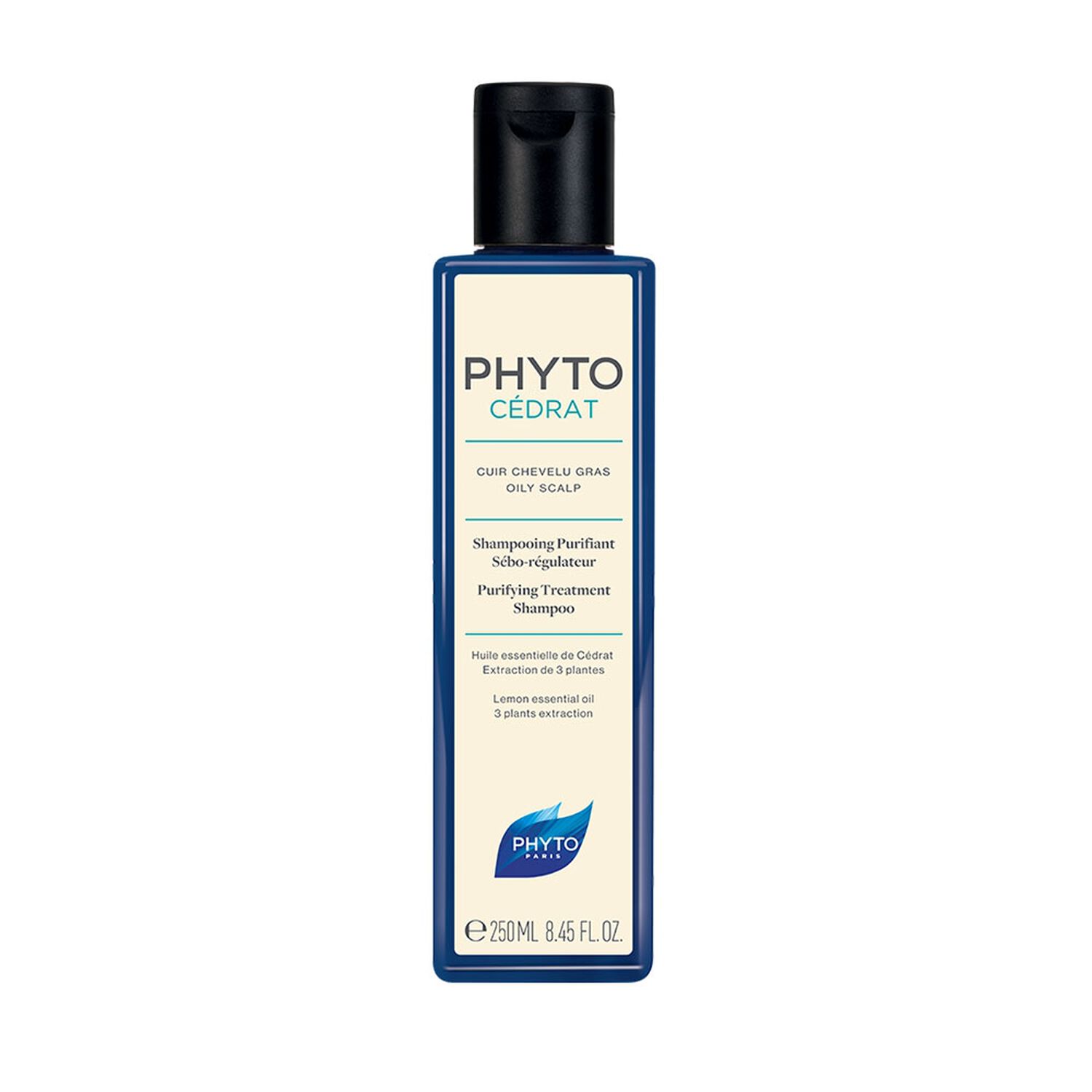 Phyto Phytocédrat Shampooing Purifiant Sébo-Régulateur - Cuir Chevelu Gras, Pollué 250 ml