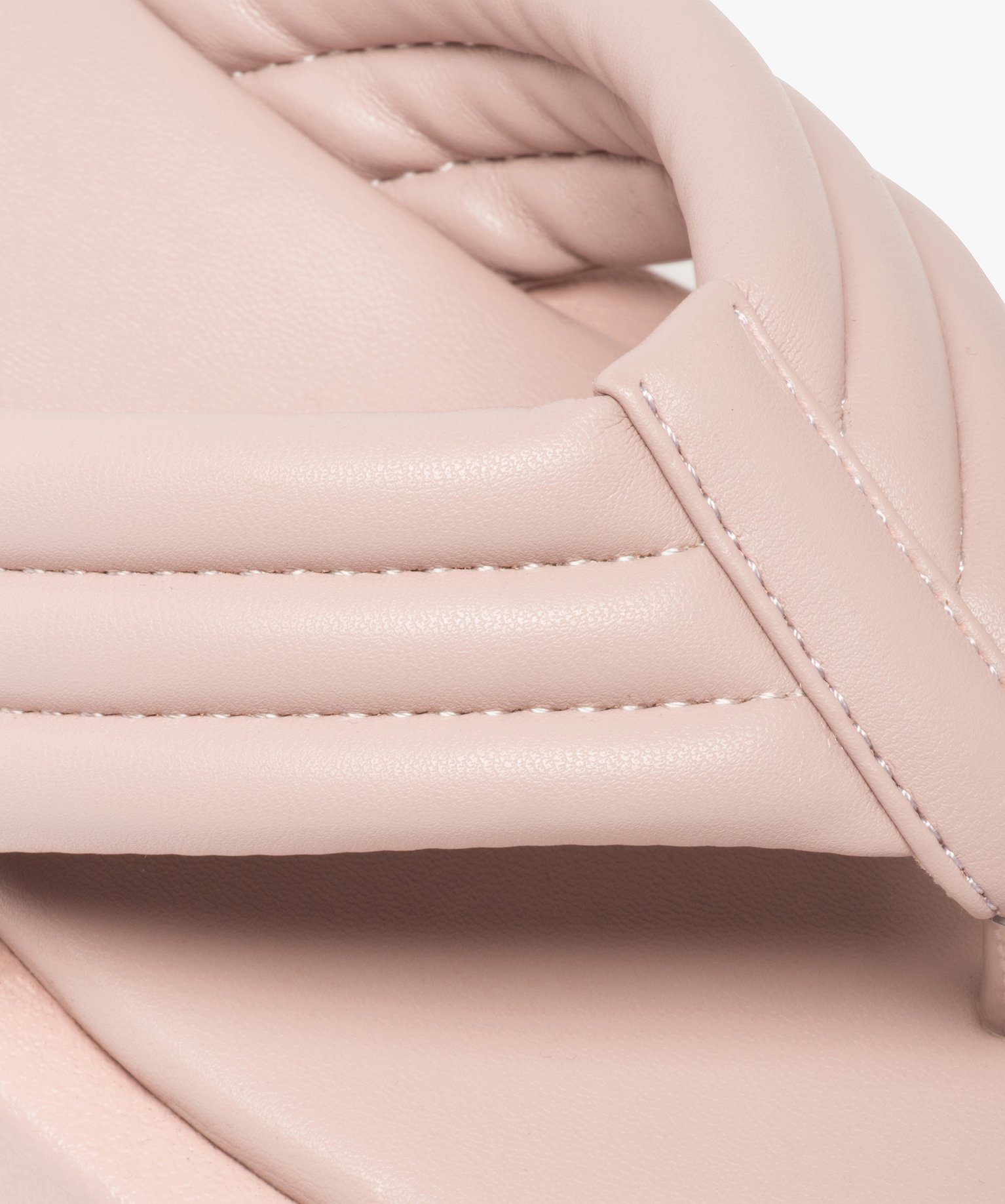 Tongs femme à semelle plateforme et brides rembourrées rose | GEMO