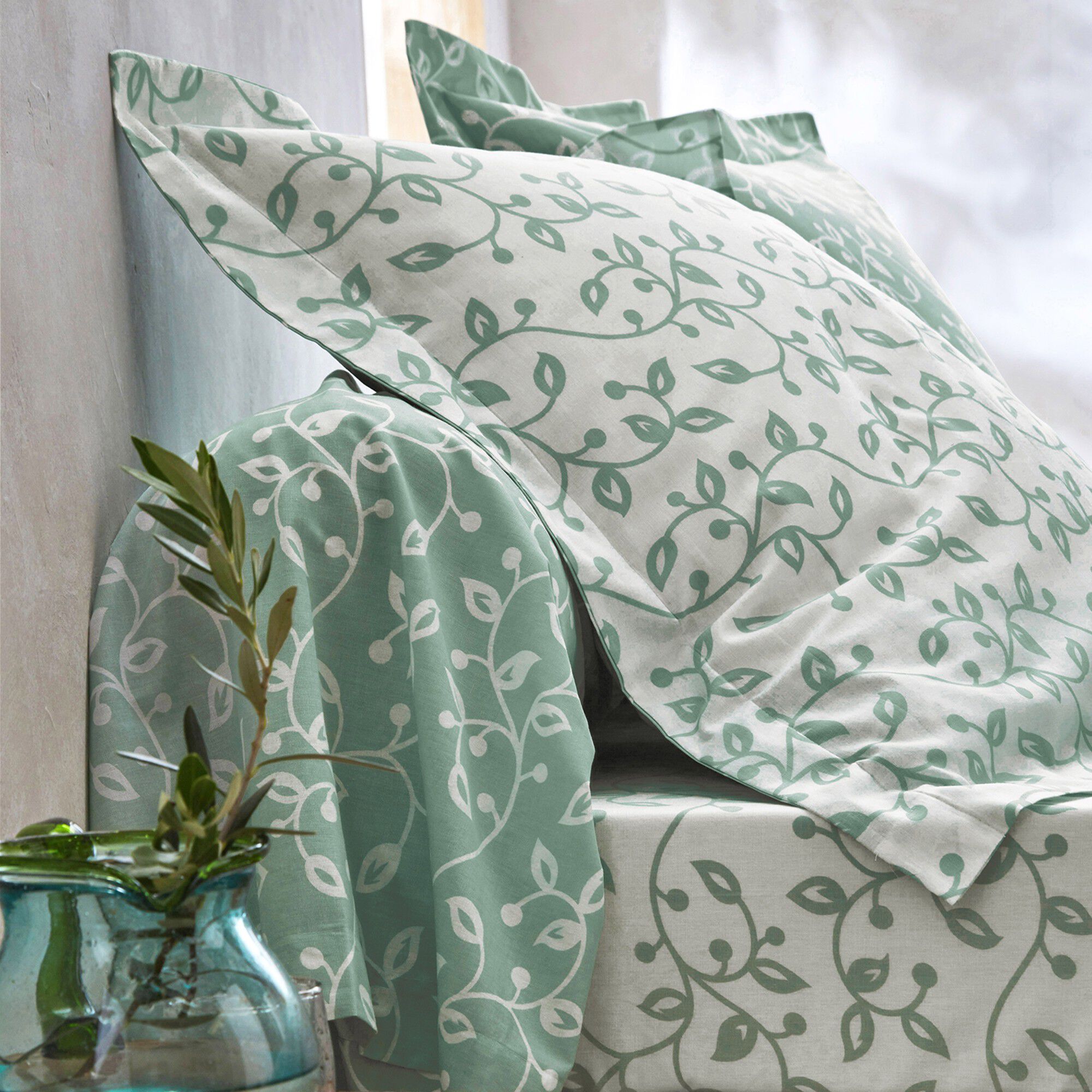 Linge de lit Héritage en coton à motifs volutes