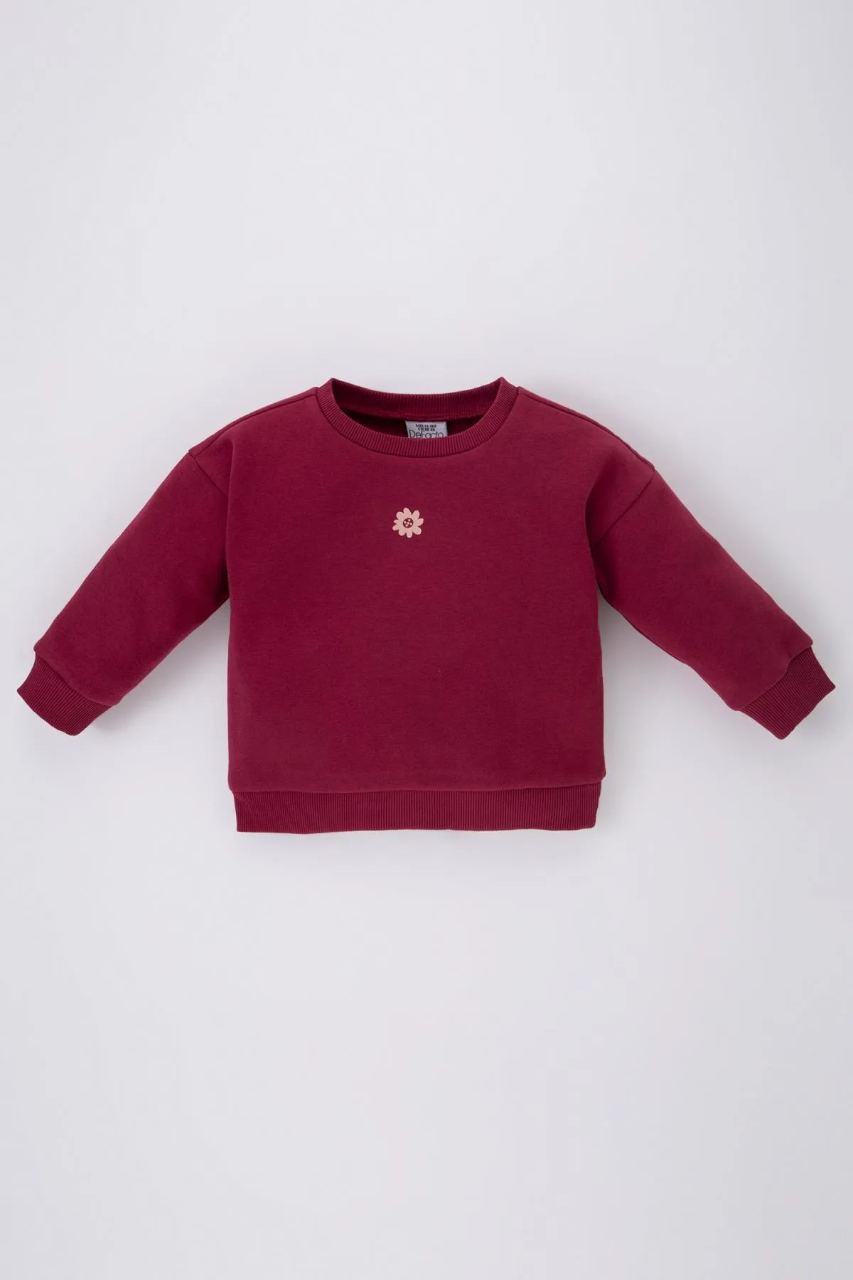 DeFacto  Dickes Sweatshirt mit normaler Passform und Rundhalsausschnitt für Babys und Mädchen