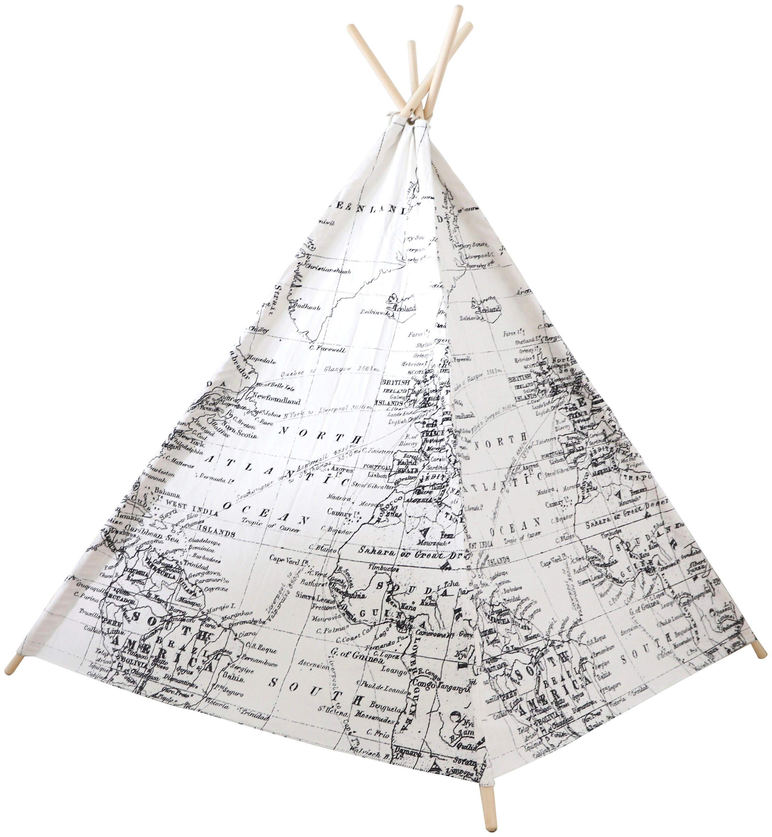 Sunny Tipi-Zelt Weltkarte