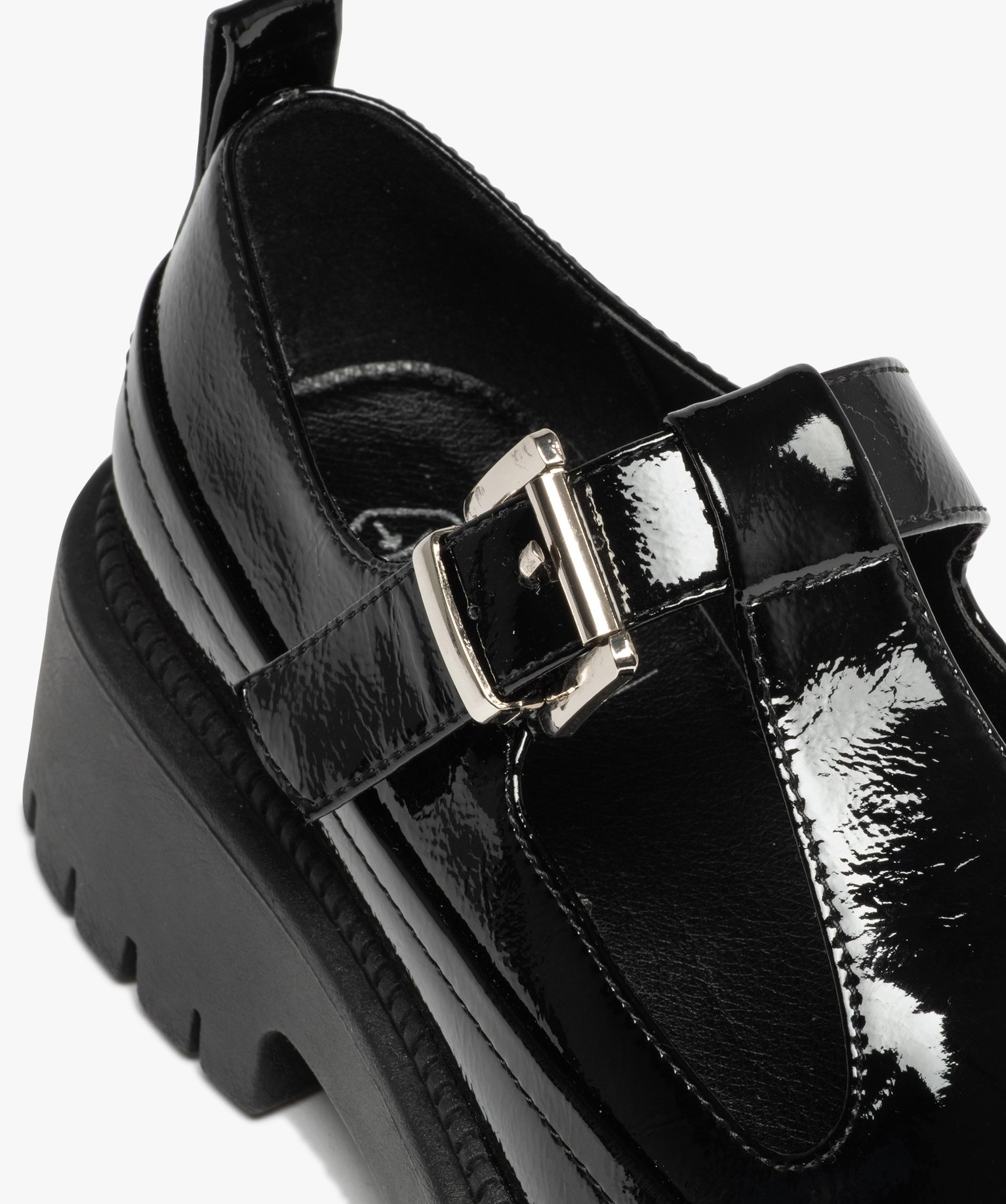 Derby verni esprit babies sur semelle crantée femme noir | GEMO