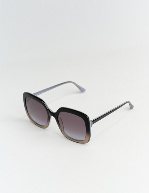 Kastige Sonnenbrille mit Dégradé-Optik