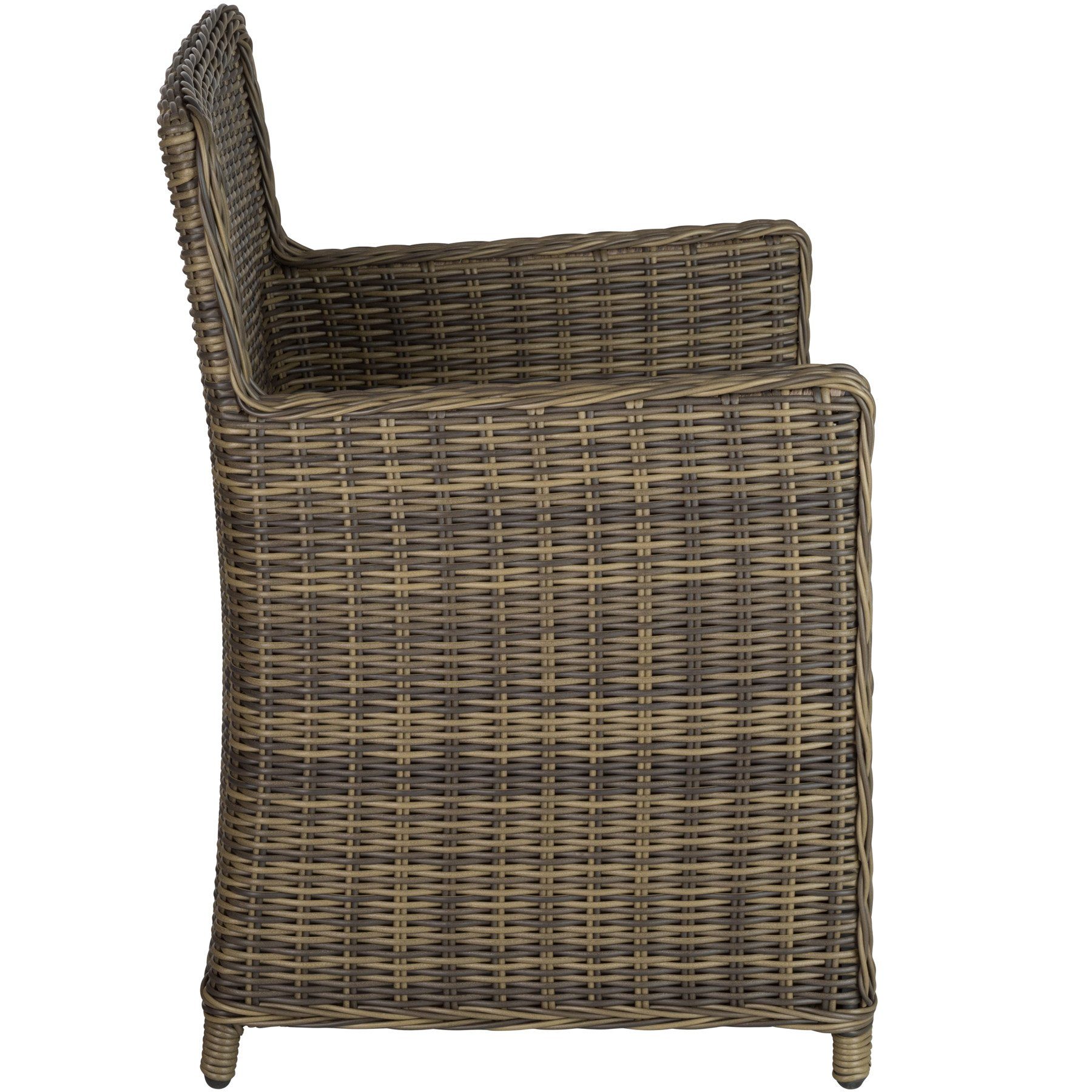 tectake Rattanstuhl Saint Tropez (4er, 4 St), Schmutzabweisend