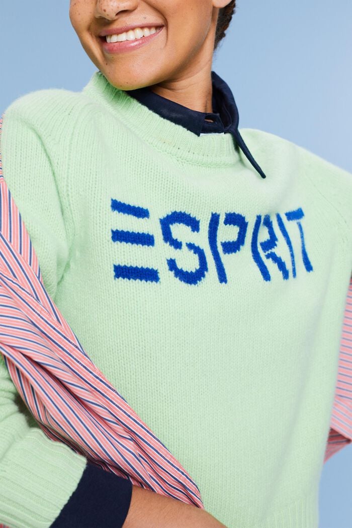 Logo-Pullover aus Wolle und Kaschmir