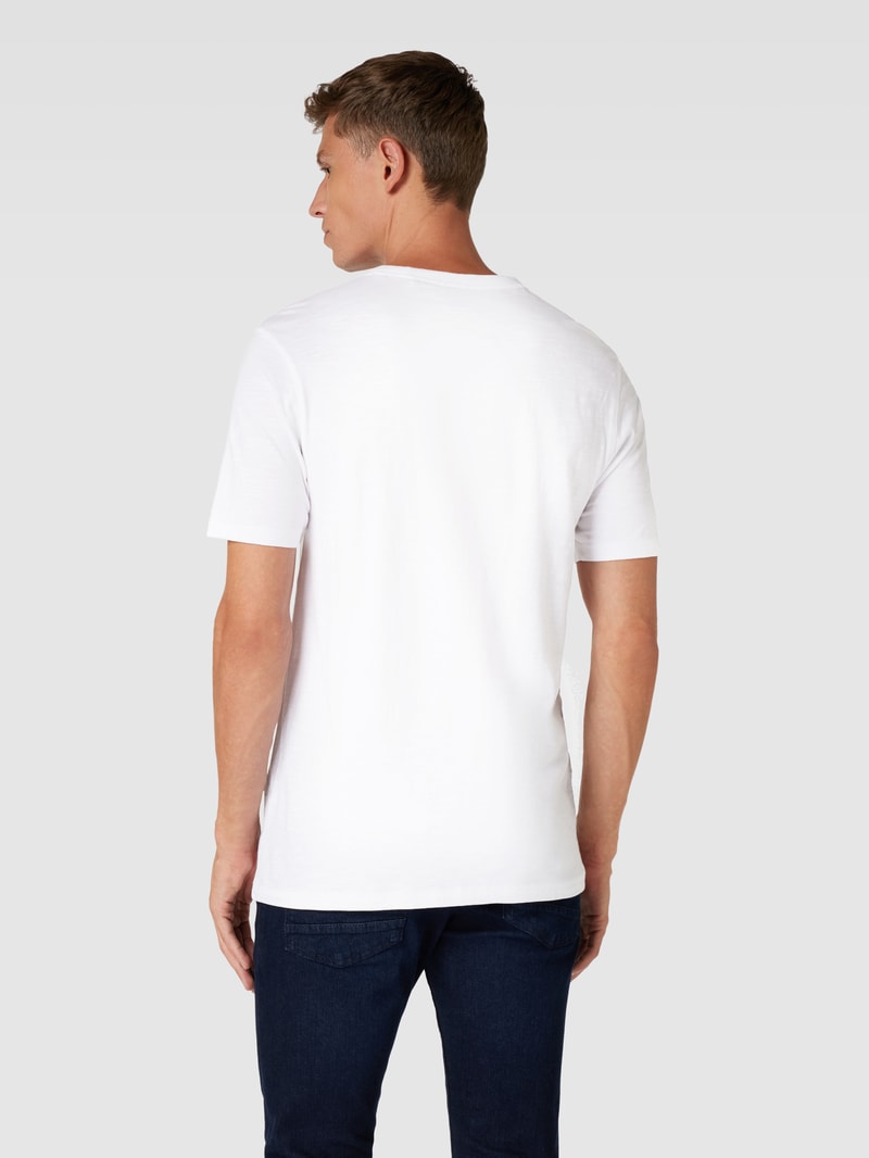 T-Shirt mit Logo-Stitching Modell 'TEGOOD' in weiß