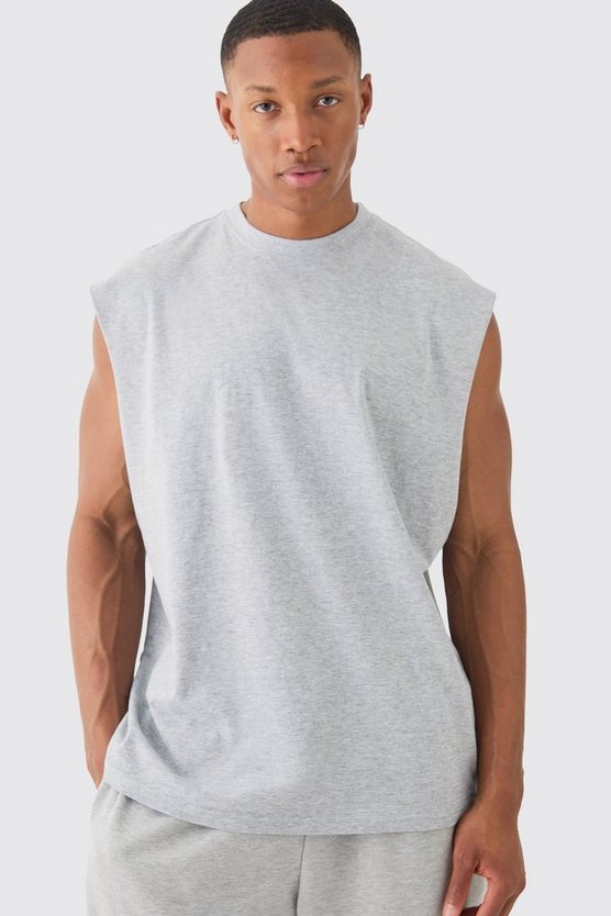 Oversize Tanktop mit Pour Homme Print