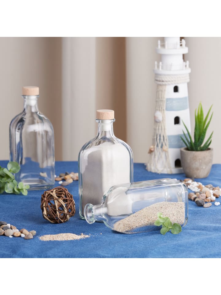 relaxdays 6 x Flasche in Transparent - 500 ml günstig kaufen onesize