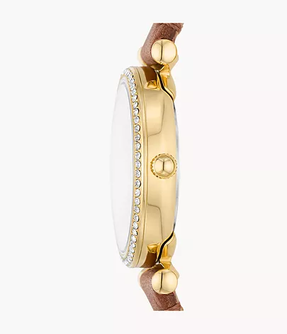 Fossil Uhr Carlie 3-Zeiger-Werk -Leder mittelbraun
