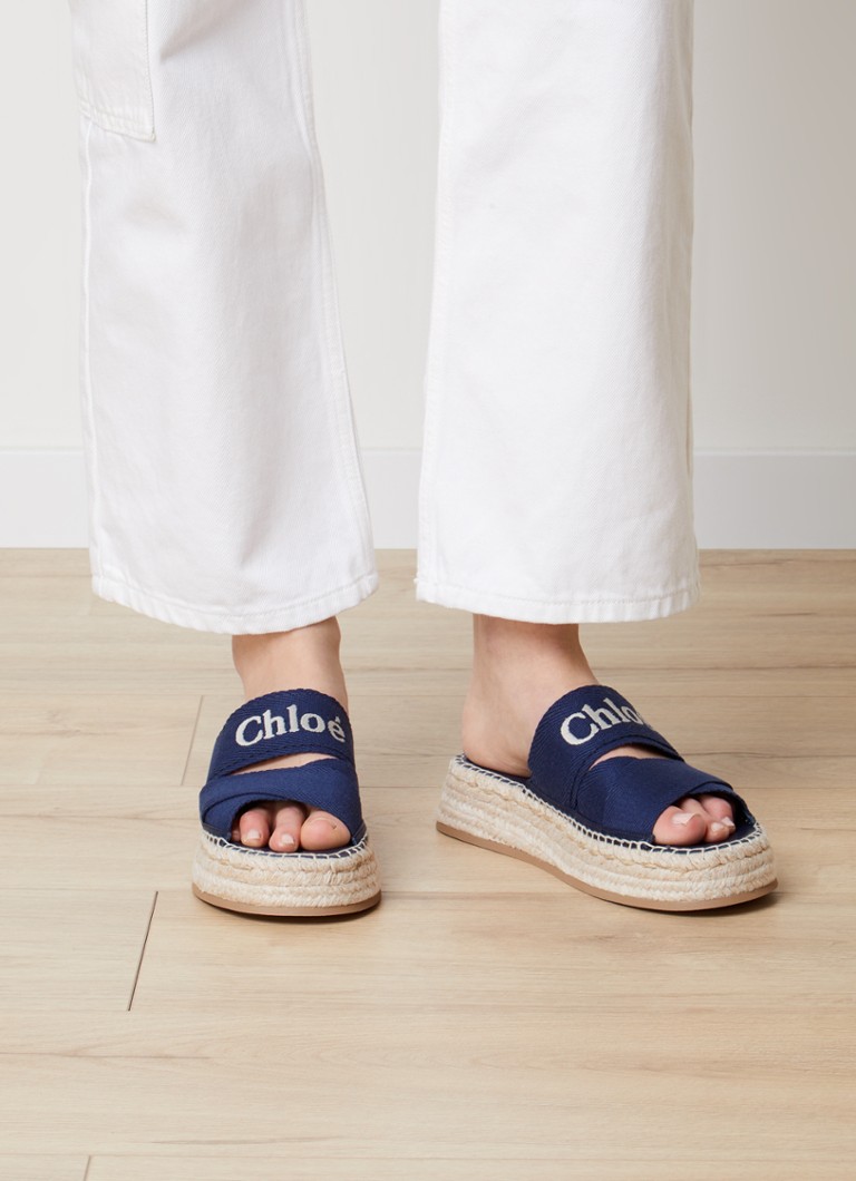 Adidași din pânză cu logo Chloé Mila