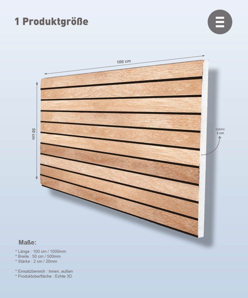 Zofix 3D Wandpaneel Wandpaneel,Holzpaneel, Holzoptik, Wand-Paneel,Styropor, Dämmplatte