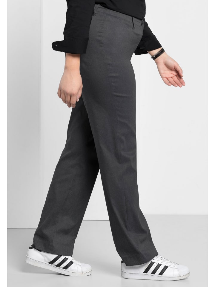 sheego Bengalin-Hose in grau meliert günstig kaufen