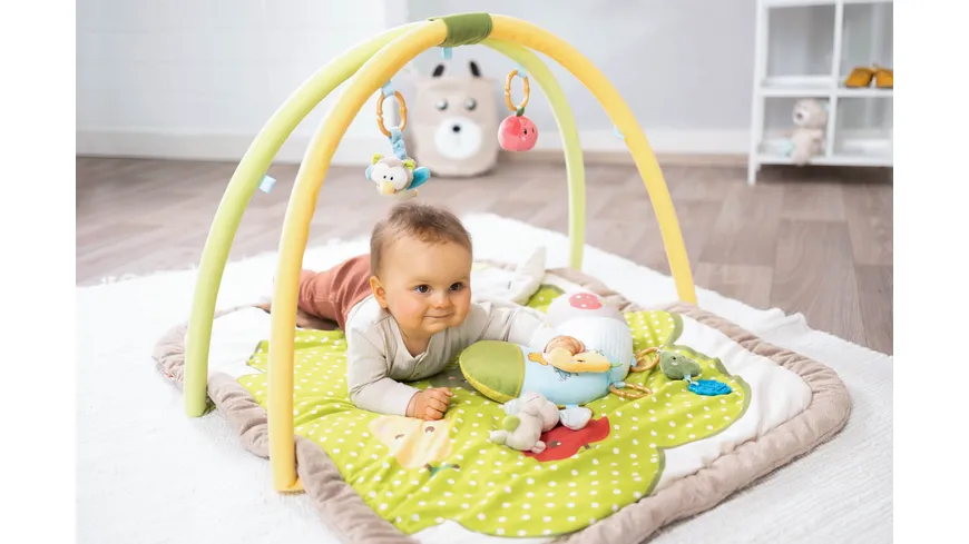 NICI 3-D Activity-Decke Hase und Eule mit Spielkissen und Spielbogen