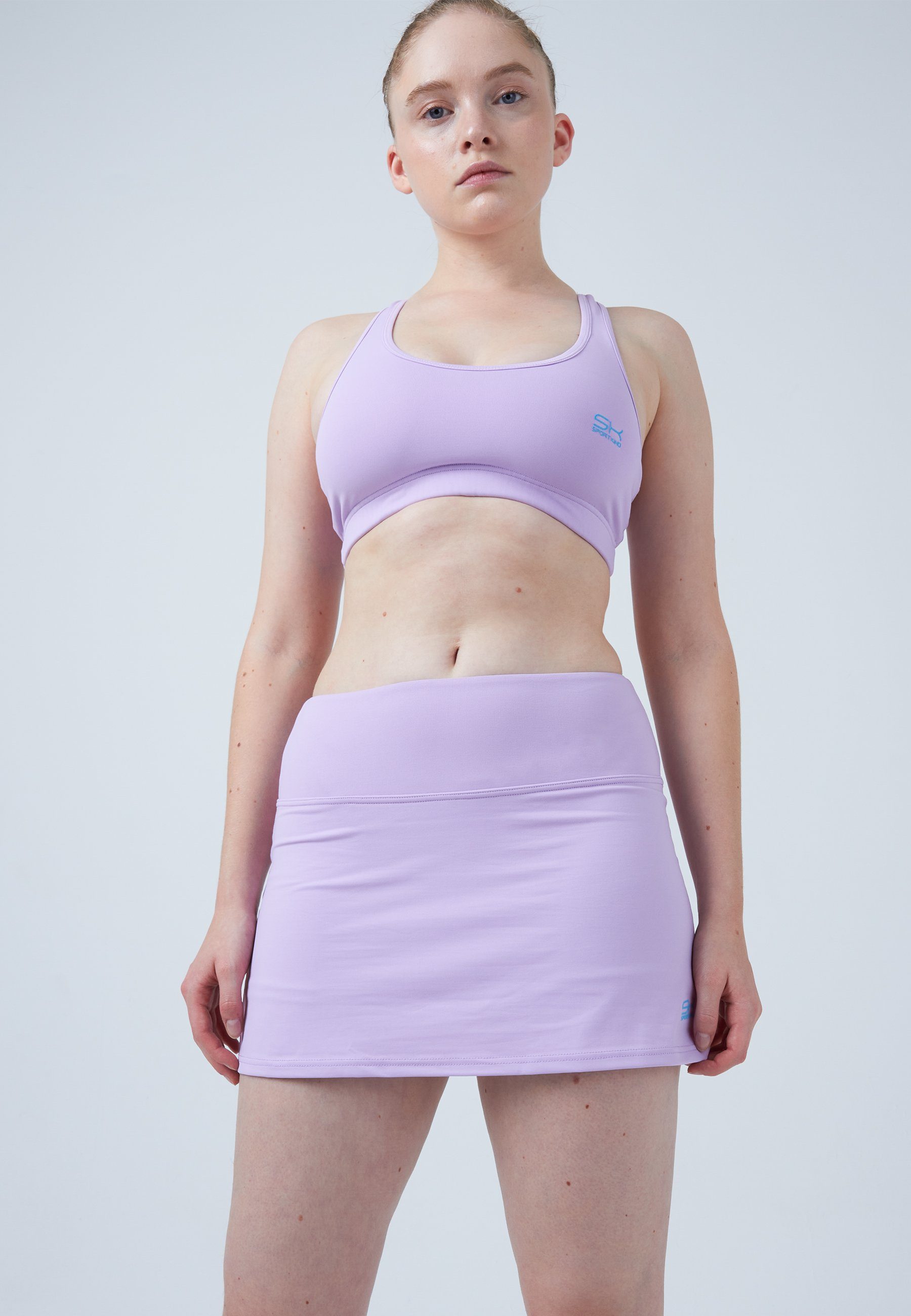 SPORTKIND Tennisrock Basic Tennis Skort Mädchen & Damen flieder