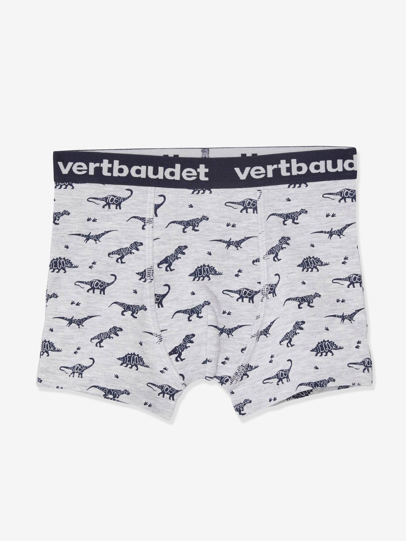 Vertbaudet 5er-Pack Jungen Boxershorts, Dinosaurier Oeko-Tex - farblich sortiert dino