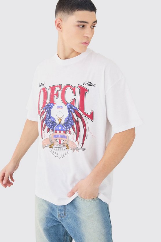 Oversized Heavyweight Eagle Graphic T-shirt
