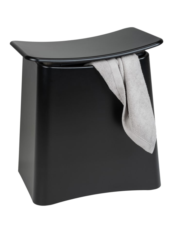 Wenko 2in1 Badhocker Wing Schwarz Matt, 2in1 Badhocker Mod. Wing Schwarz Matt in Schwarz günstig kaufen onesize