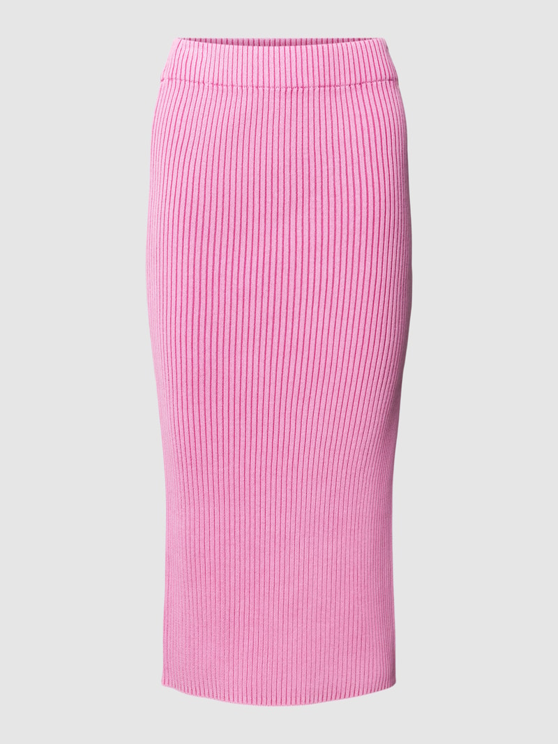 Midirock mit Gehschlitz in pink