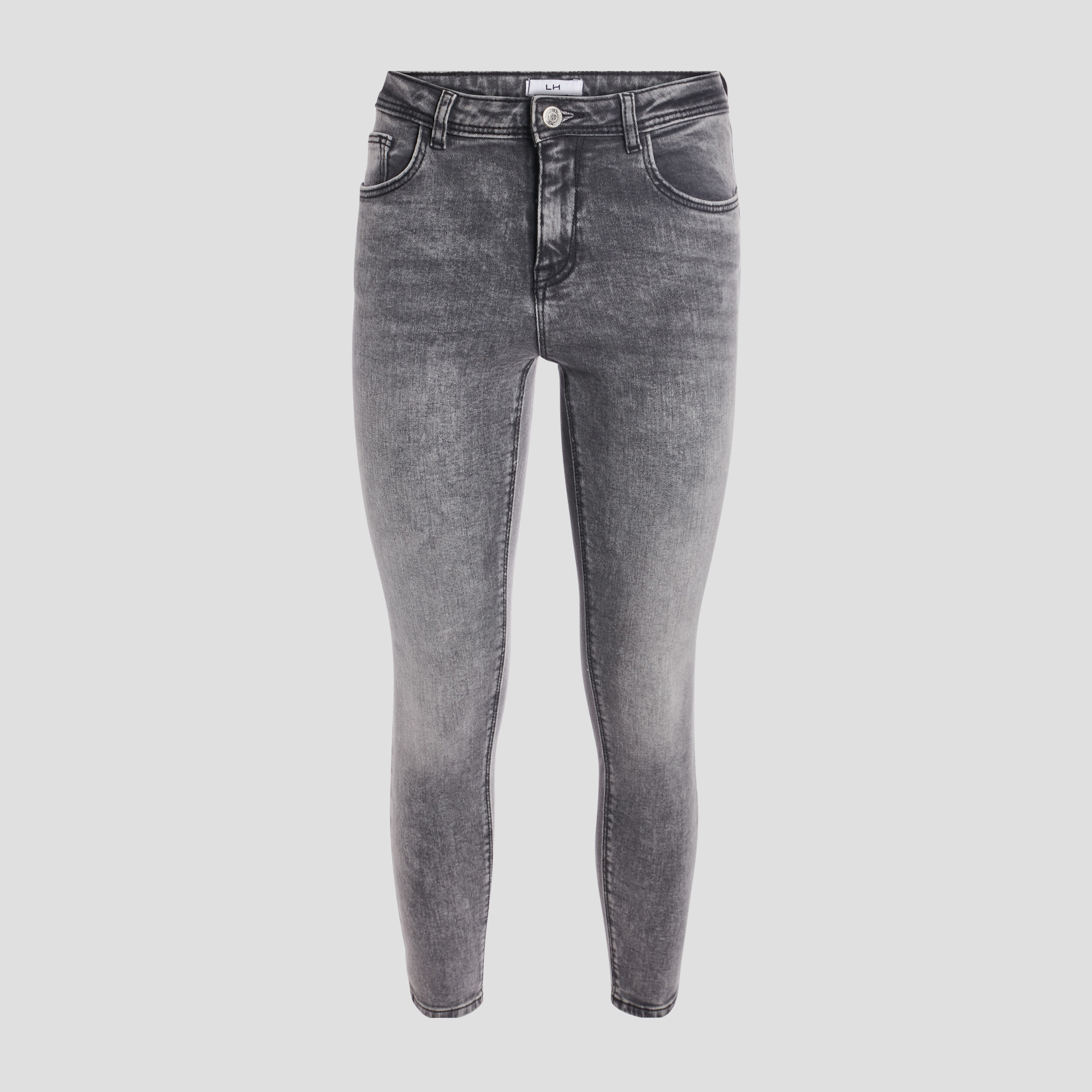 Jeans skinny push-up denim gris femme | La Halle