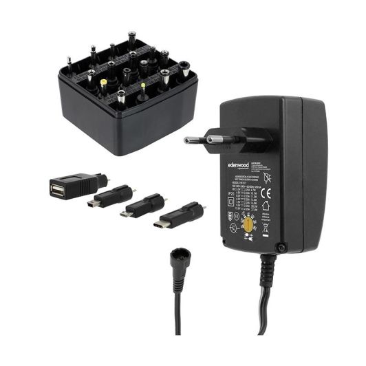 Adaptor de alimentare universal EDENWOOD 27W - 3V la 12V - 20 conectori USB-C