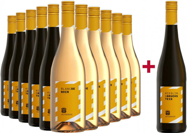 11+1 Paket Riesling und Blanc de Noir trocken - Weingut Dautermann