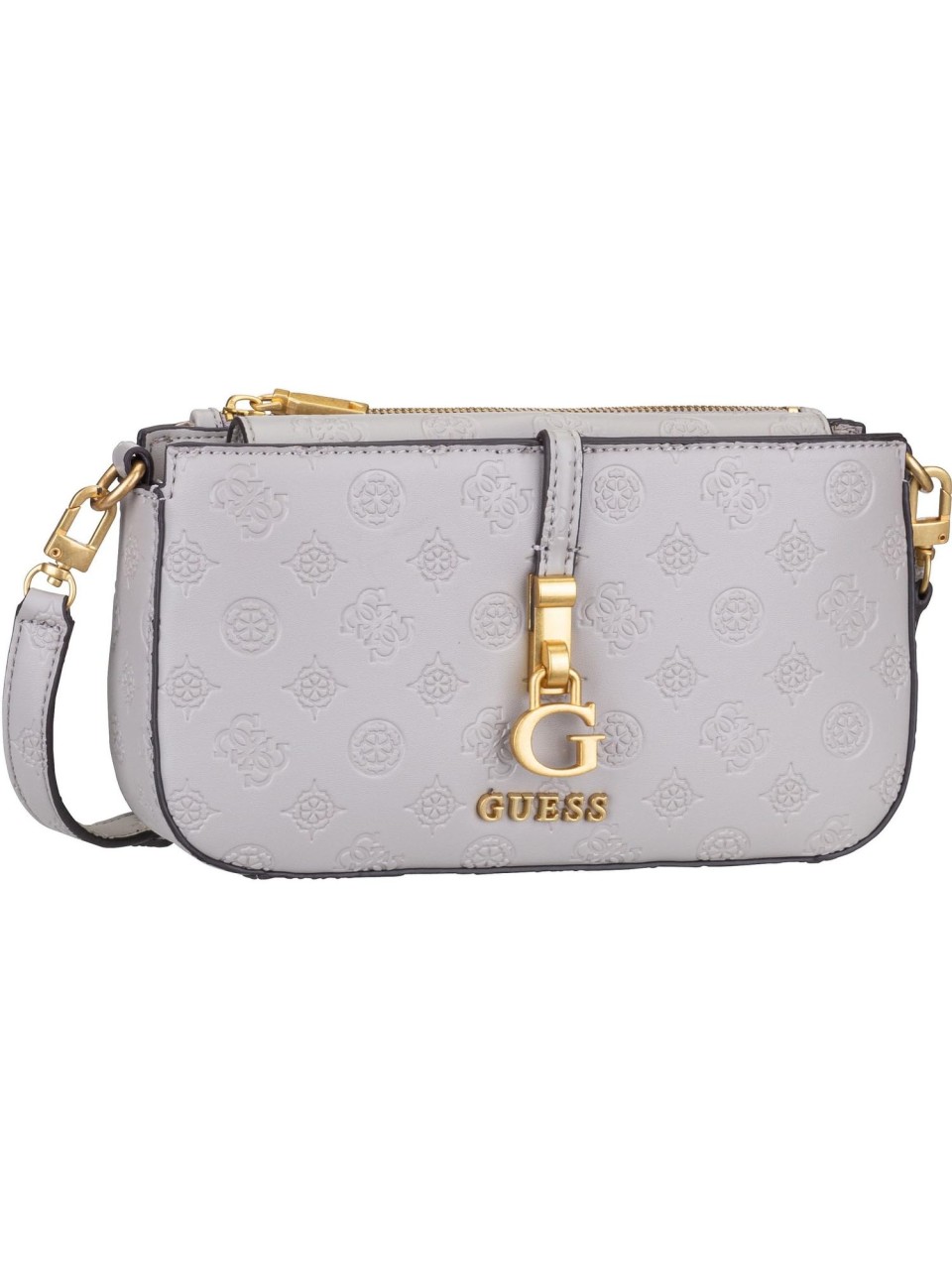 GUESS Handtaschen taupe Logo Blindprägung