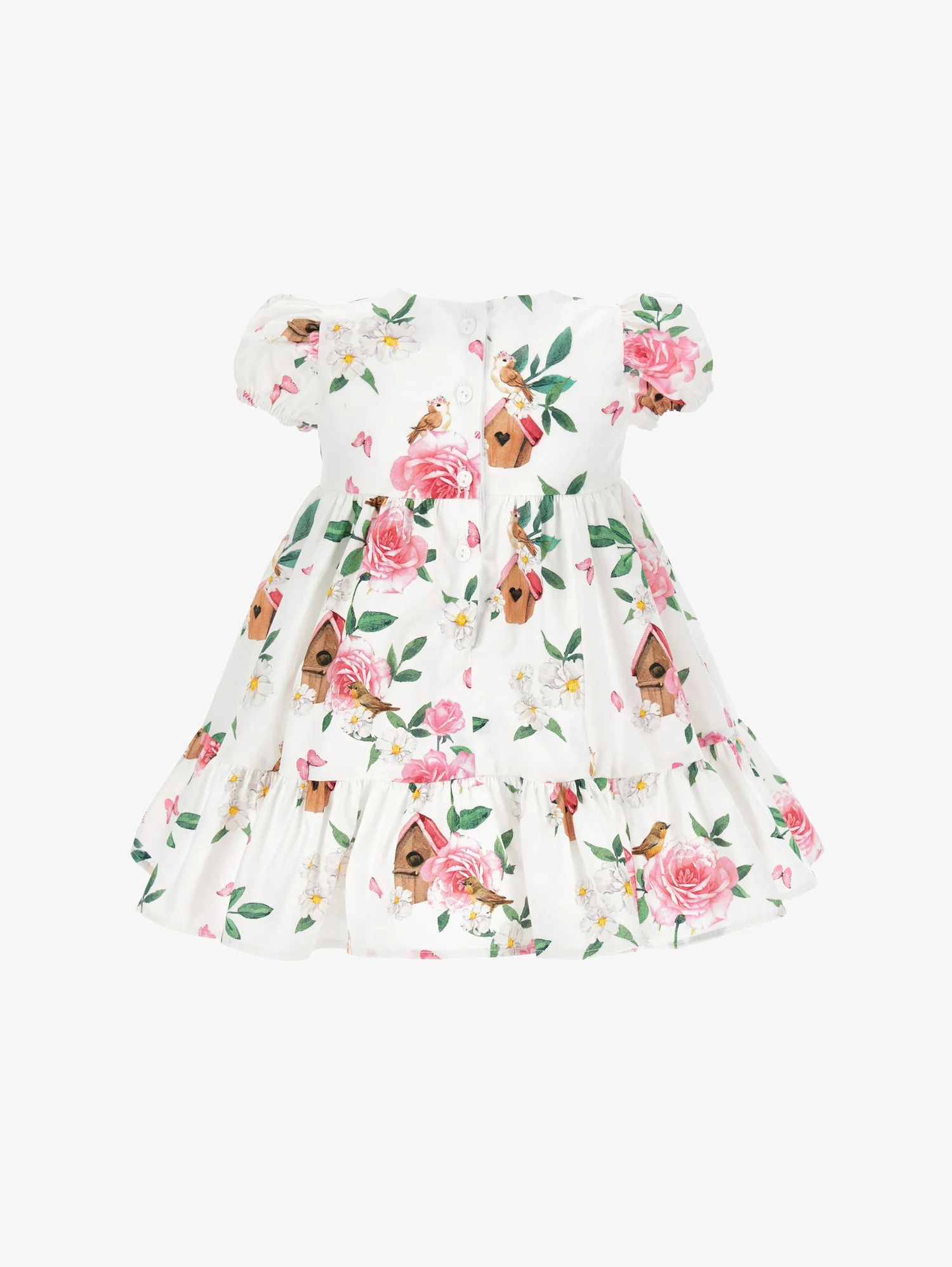 Monnalisa ROMANTIC GARDEN POP BIRD HOUSES - Vestido elegante