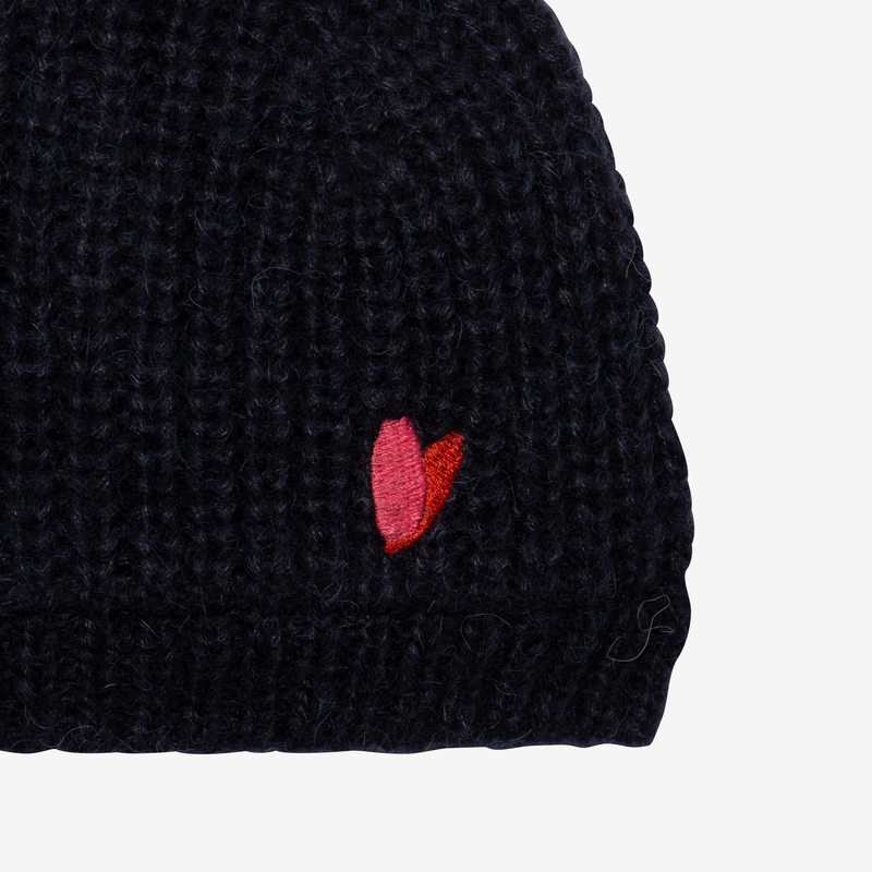 Bonnet bébé fille marine pompon rouge Catimini