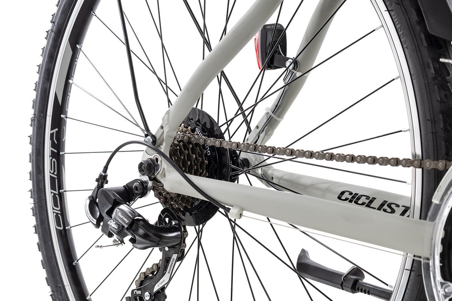 Ciclista Crossrad All Road Trapez, 21 Gang Shimano Tourney 21 Schaltwerk, Kettenschaltung, Crossbike 28 Zoll weiß