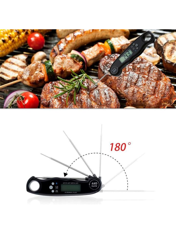 Intirilife Faltbares Küchenthermometer in SCHWARZ günstig kaufen onesize