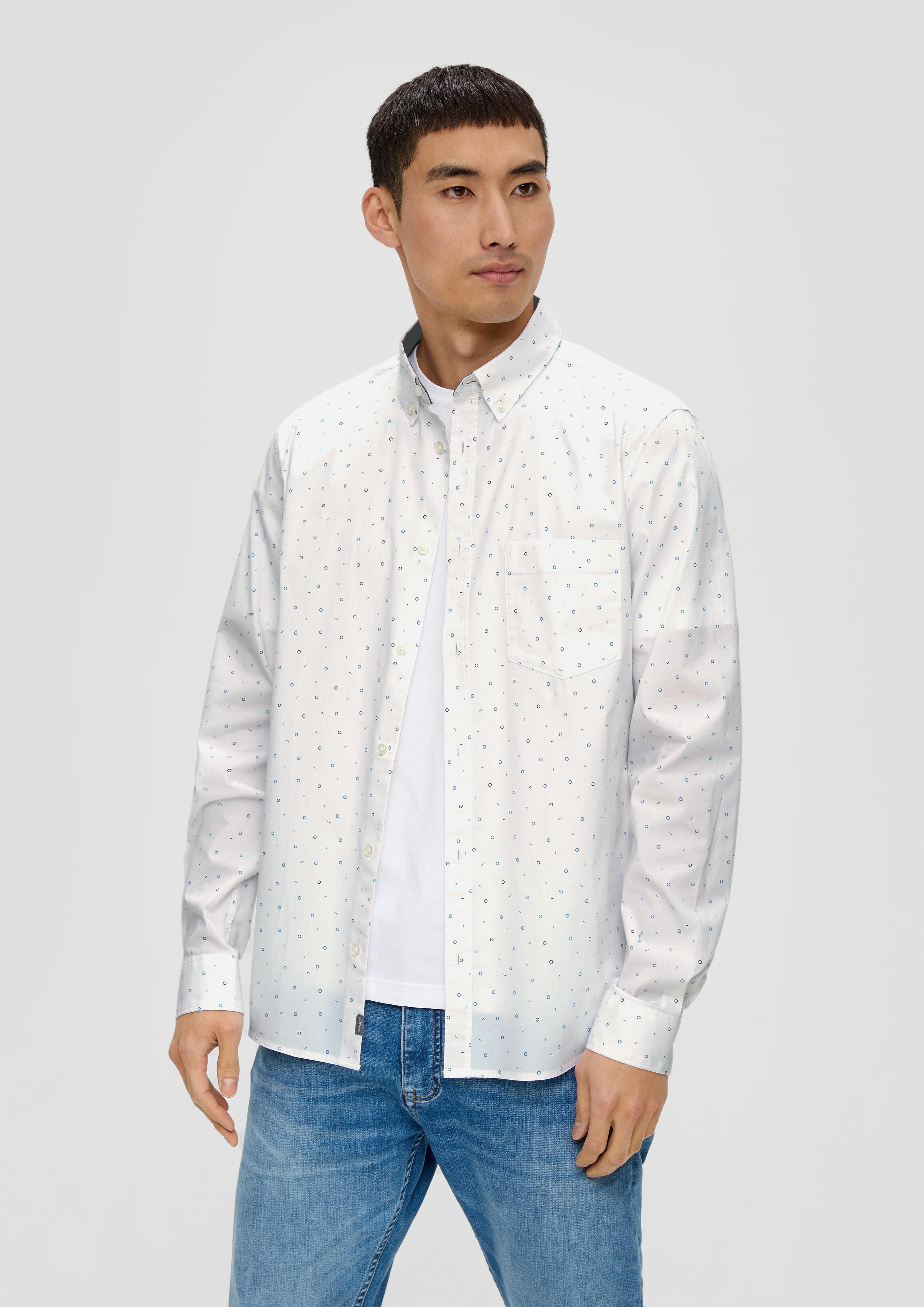 Slim: Hemd mit Allover-Print  2137948-01A1