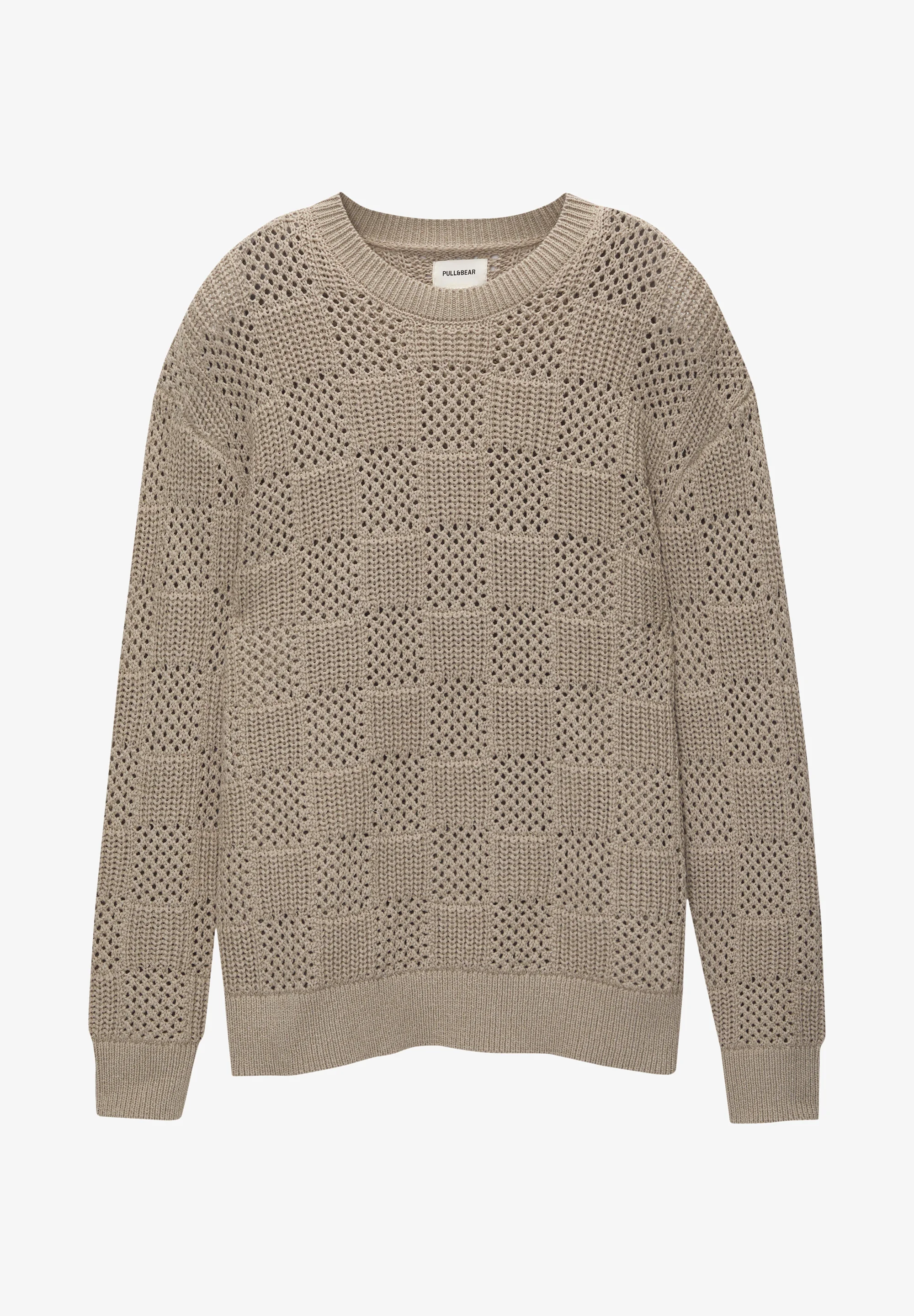 PULL&BEAR TEXTURED CHECK - Suéter