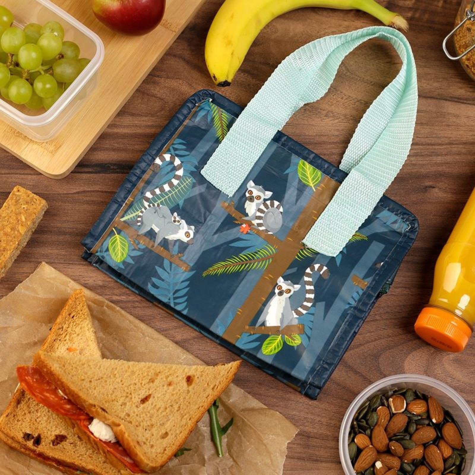 Puckator Kühltasche Lemur RPET wiederverwendbare Lunchtasche