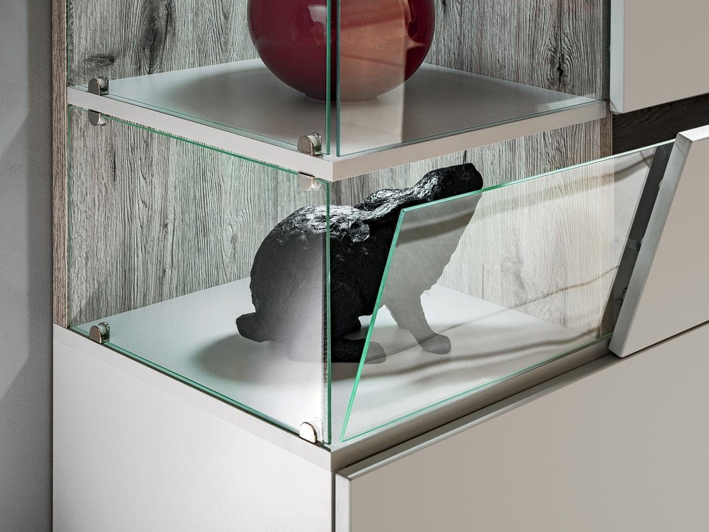 JVmoebel Wohnzimmer-Set Grau Möbel Holz rtv TV-Ständer Moderne Design Einrichtung, (6-St., TV-Ständer/3x Wandregale/Wandregal/Regal), Made in Europa