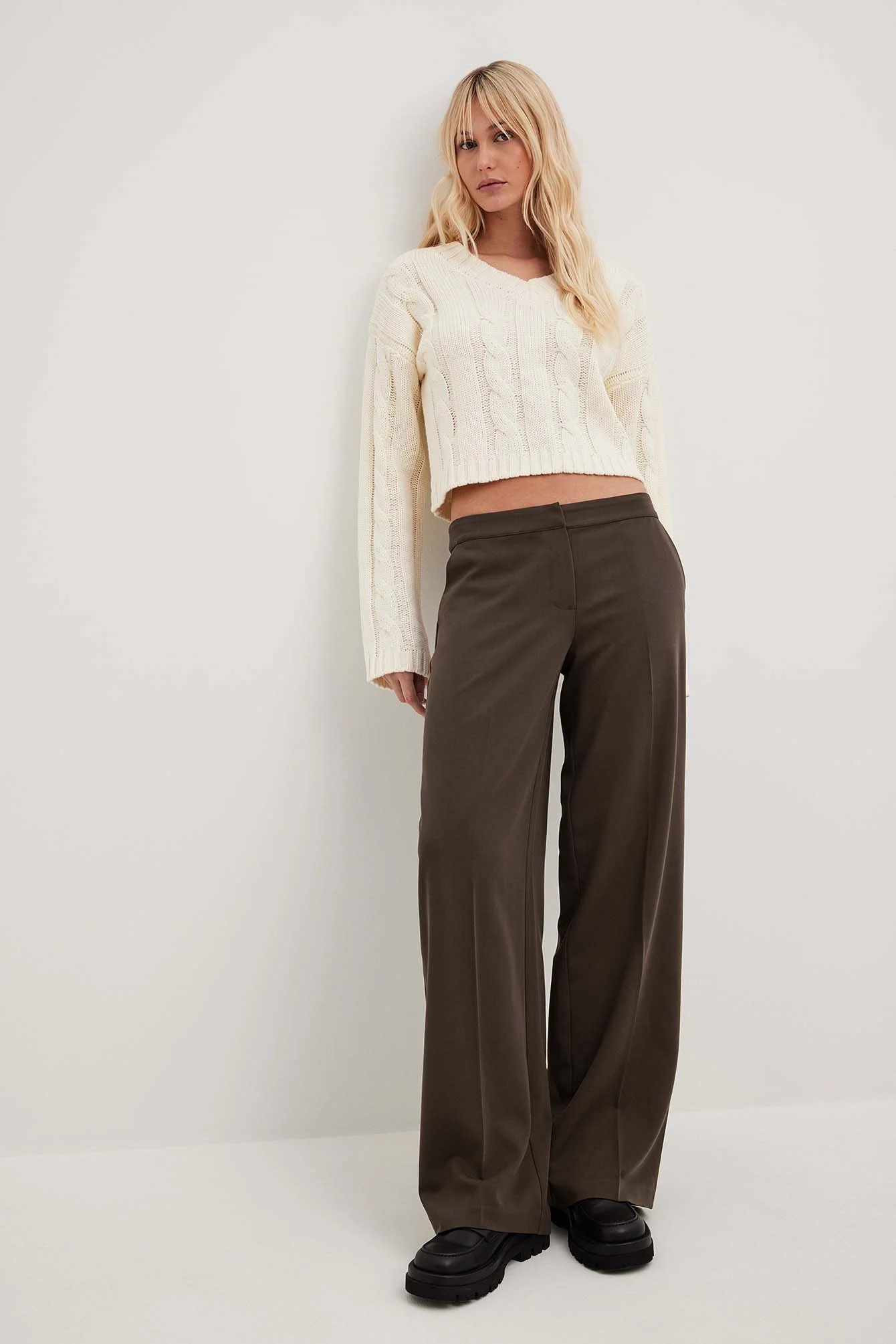 Anzughose mit niedriger Taille