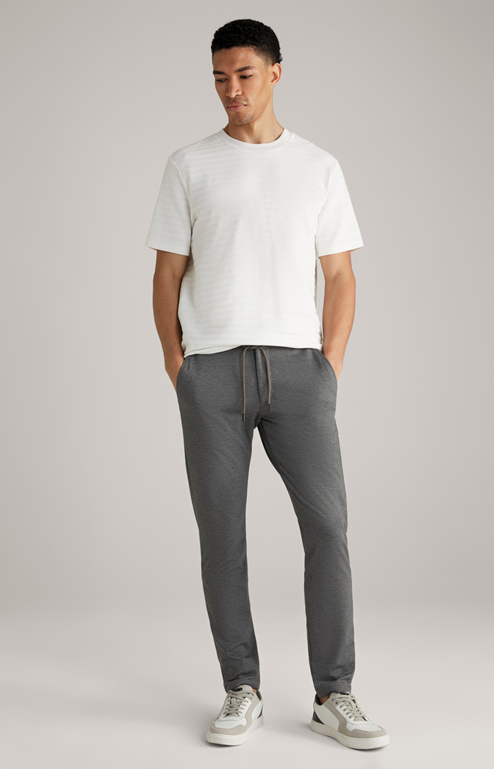 Chino Maxton in Grau strukturiert