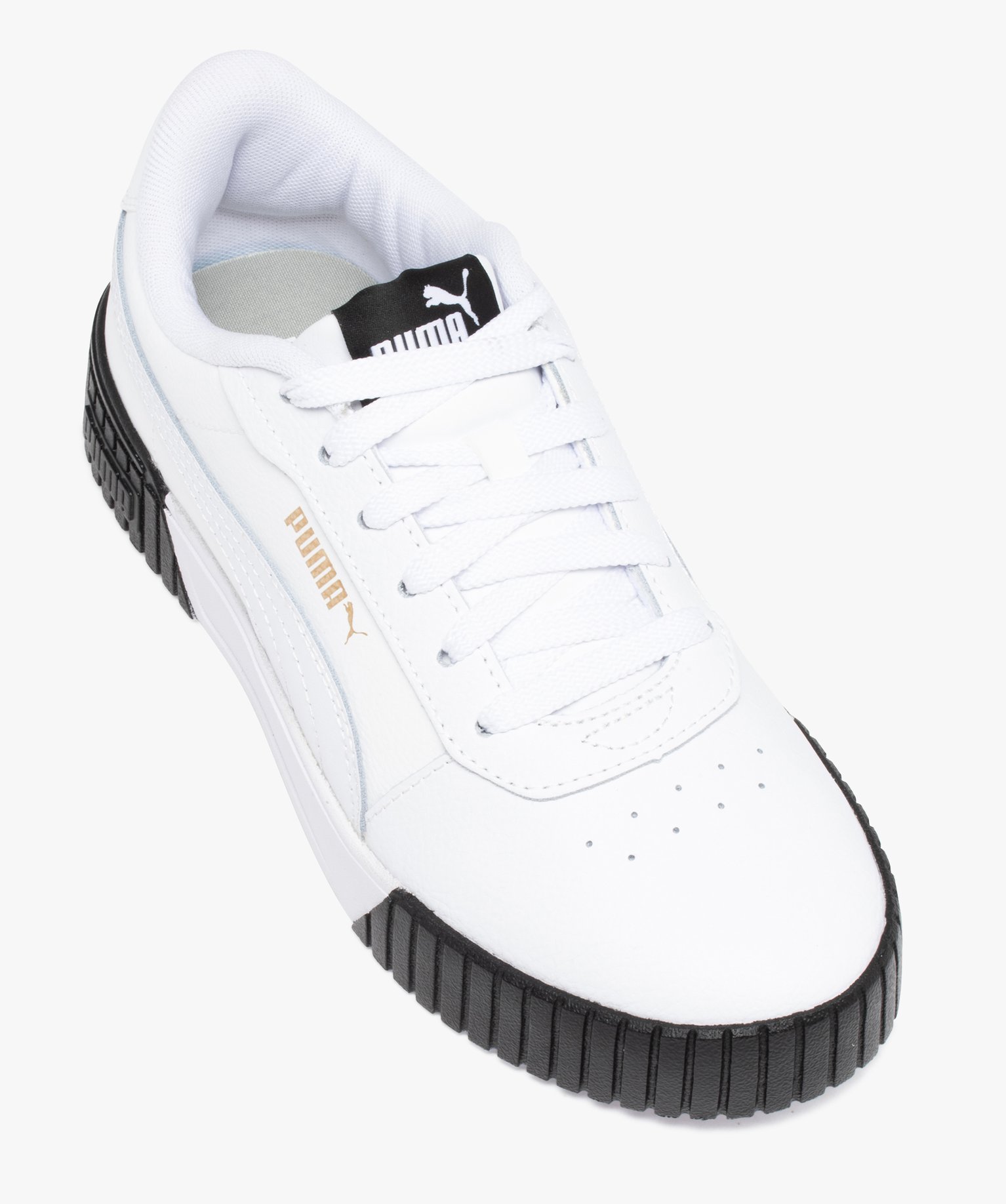 Baskets femme unies détails contrastés – Puma Carina blanc | GEMO