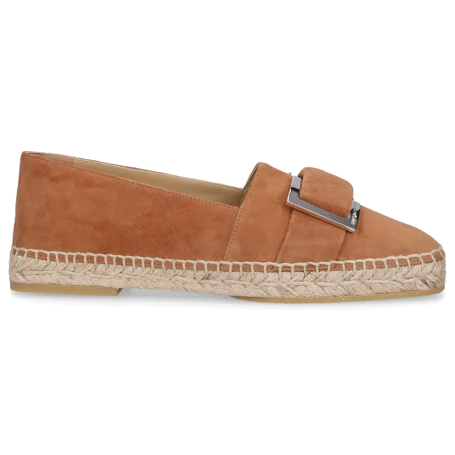 Sergio Rossi - Espadrilles SR PRINCE 010 Veloursleder Logo Metallisch beige - beige