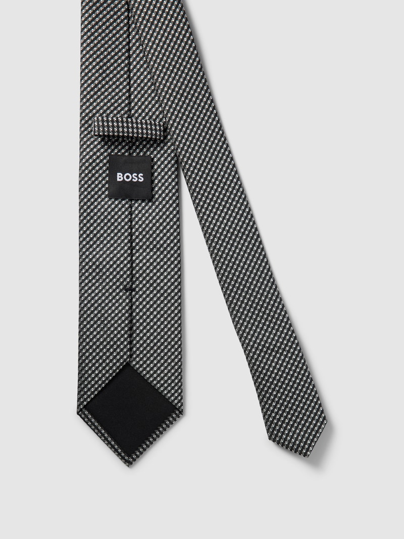 Krawatte mit Allover-Muster (7,5 cm) in schwarz