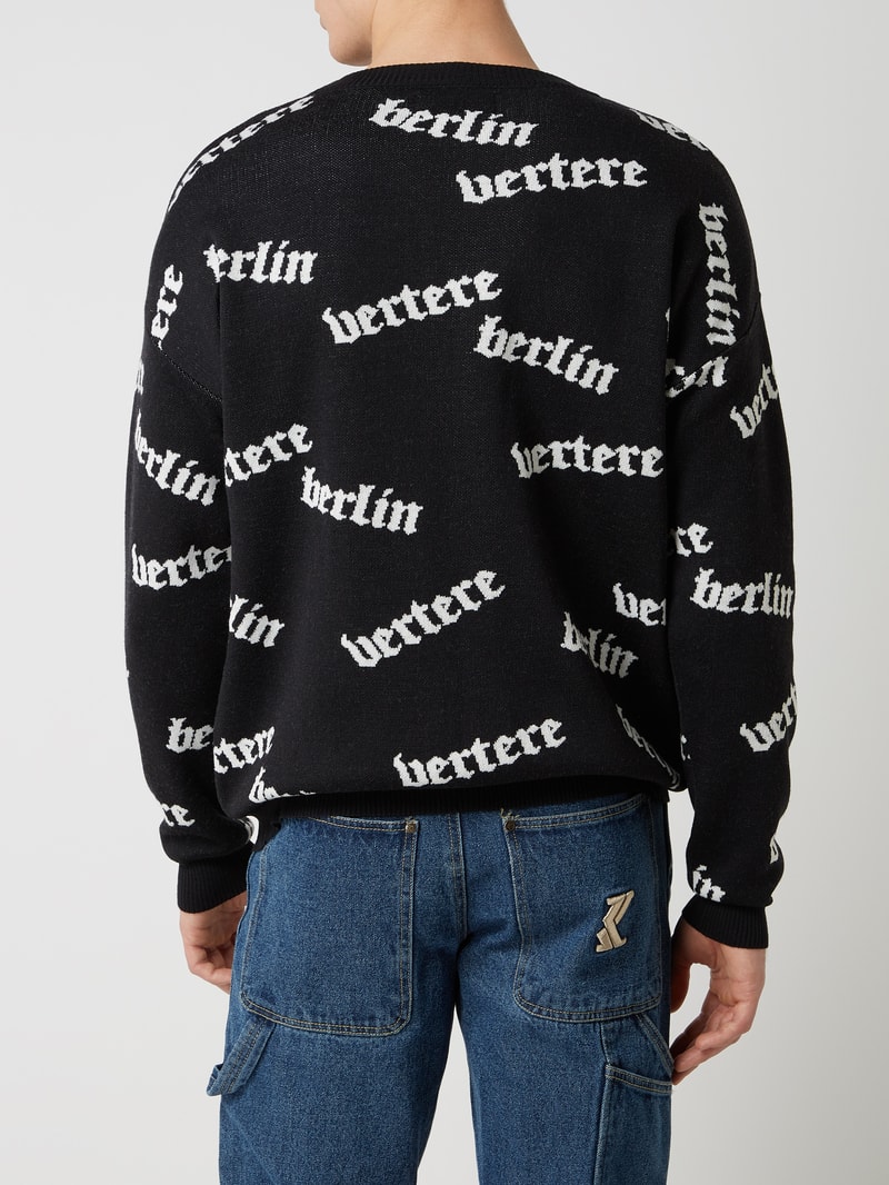 Pullover aus Wollmischung in schwarz