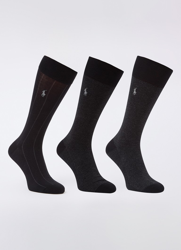 Șosete cu imprimeu Ralph Lauren, set de 3